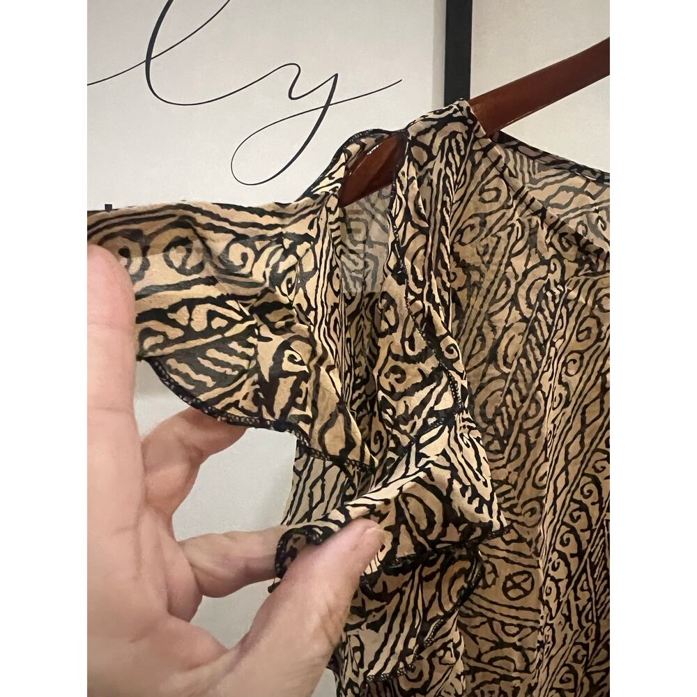 H&M Women’s Printed Side Tie Blouse – Size 6 - Picture 2 of 8